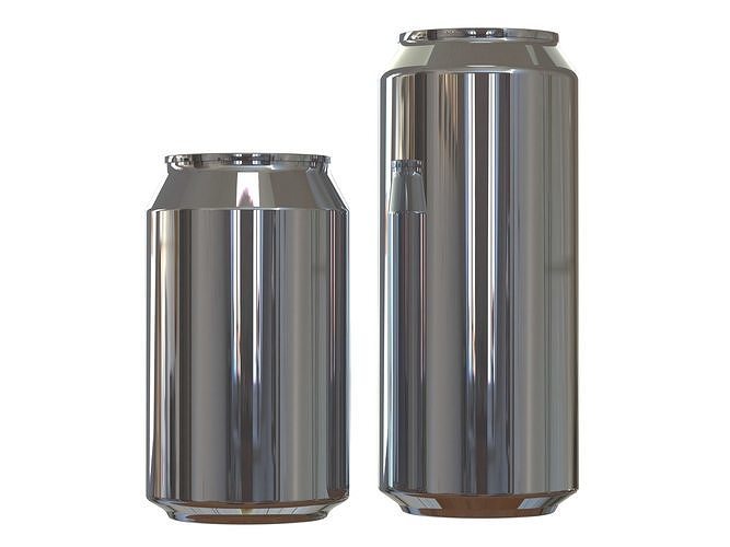 Standard Aluminum Can 3D model 2