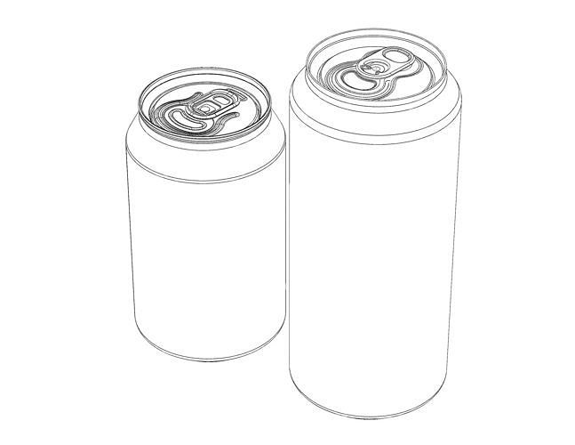 Standard Aluminum Can 3D model 7
