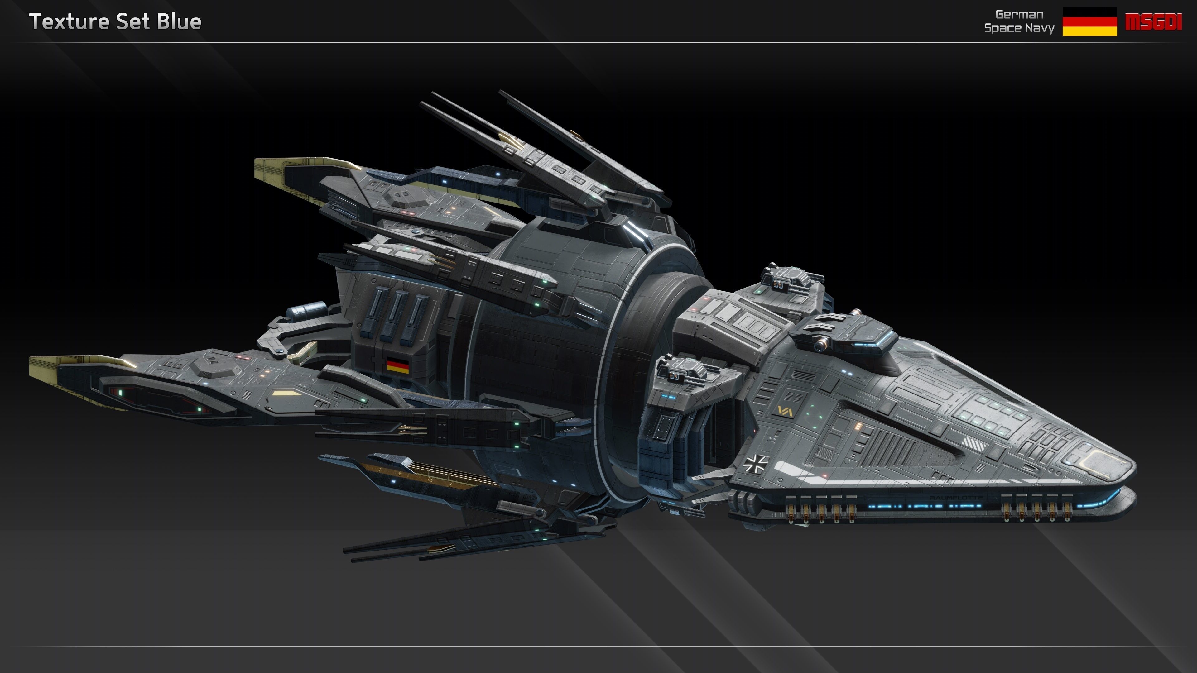 GSN Spaceship Einstein Class Science Cruiser Low-poly 3D model_9