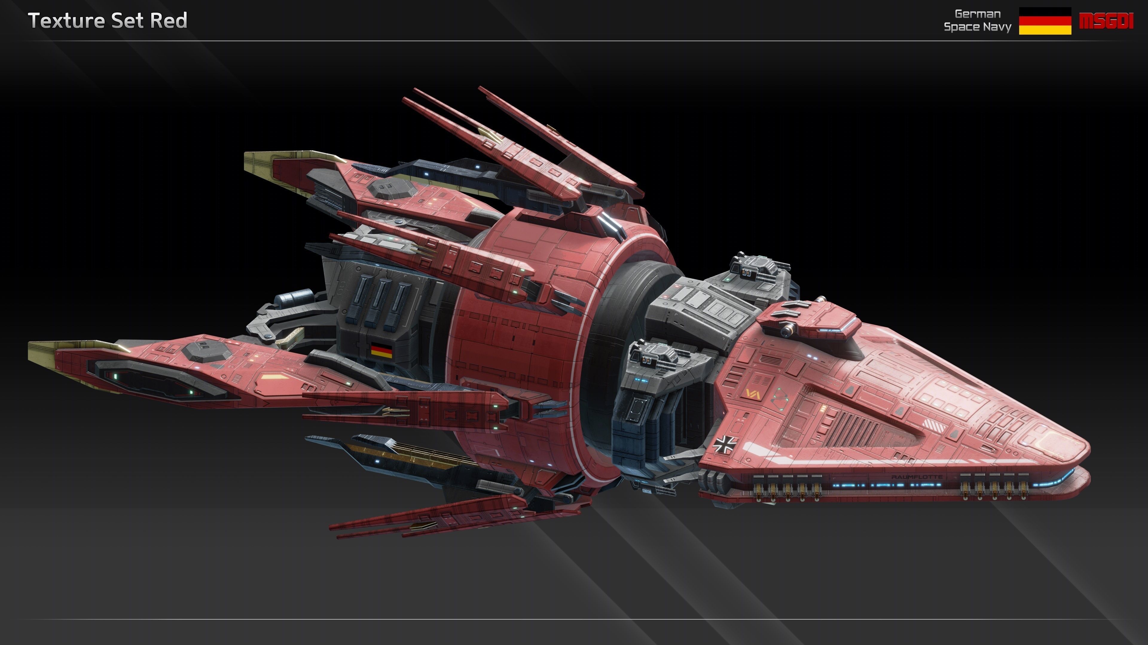 GSN Spaceship Einstein Class Science Cruiser Low-poly 3D model_12