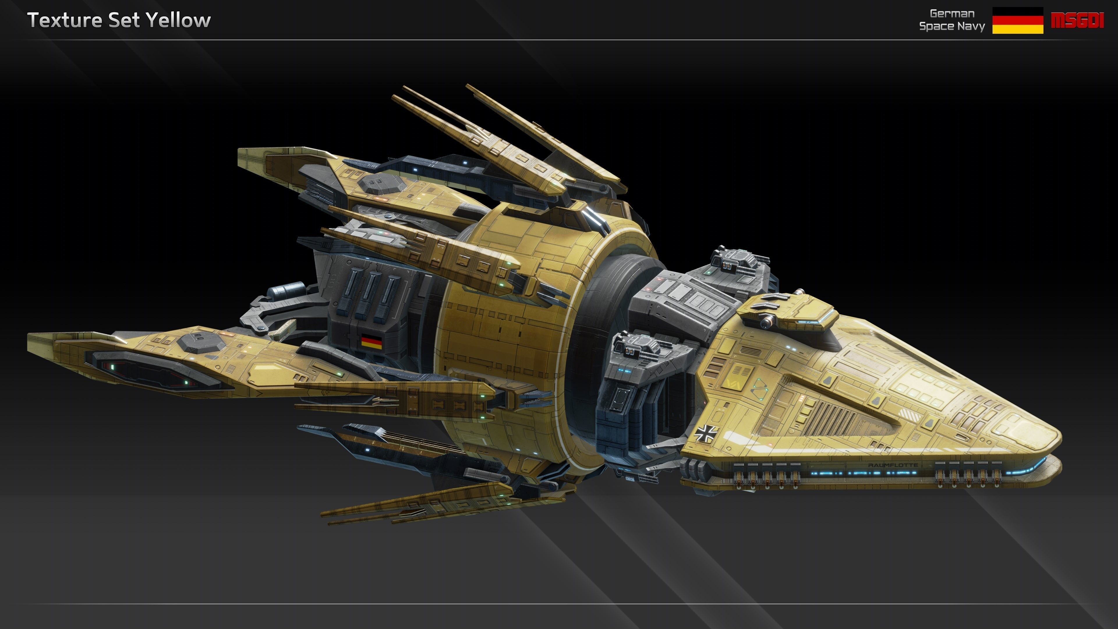 GSN Spaceship Einstein Class Science Cruiser Low-poly 3D model_14