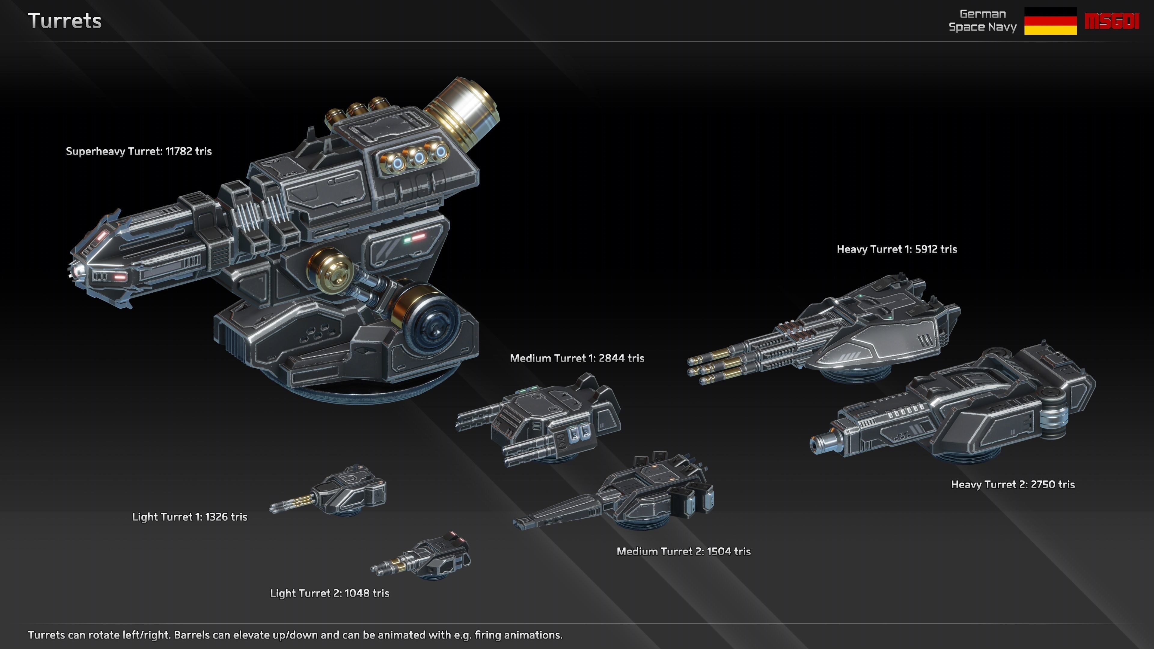 GSN Spaceship Einstein Class Science Cruiser Low-poly 3D model_1