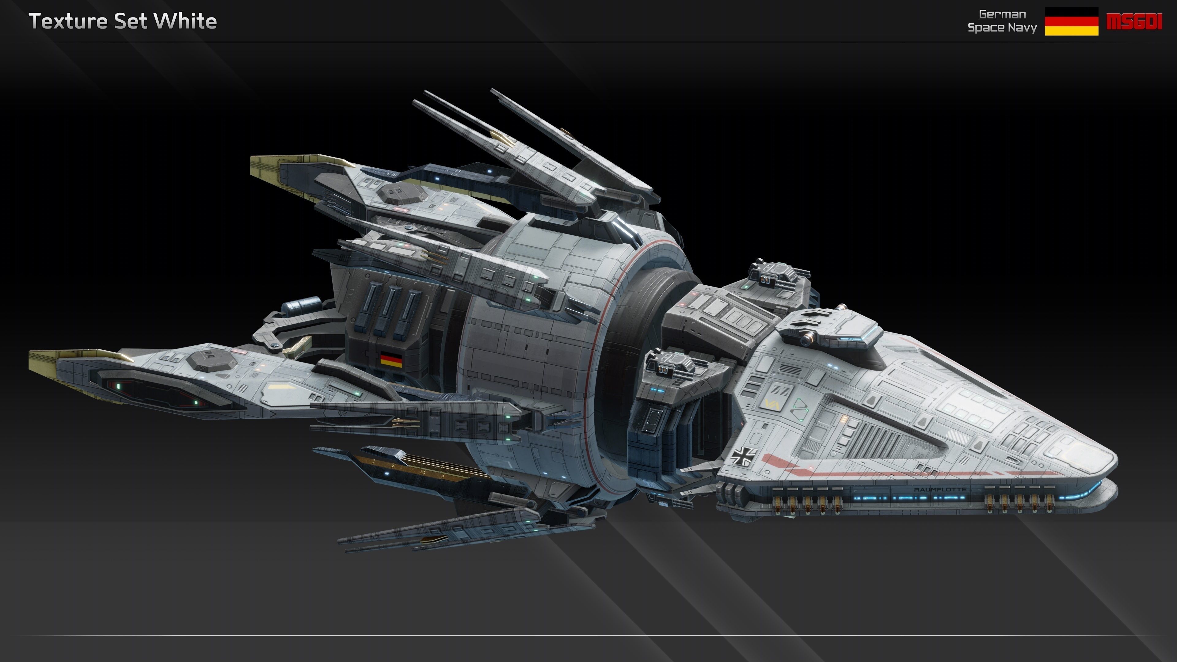 GSN Spaceship Einstein Class Science Cruiser Low-poly 3D model_13