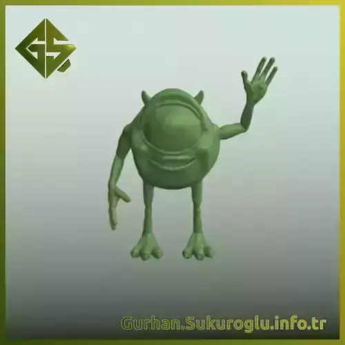Mike Wazowski Cute Monster  3D print model