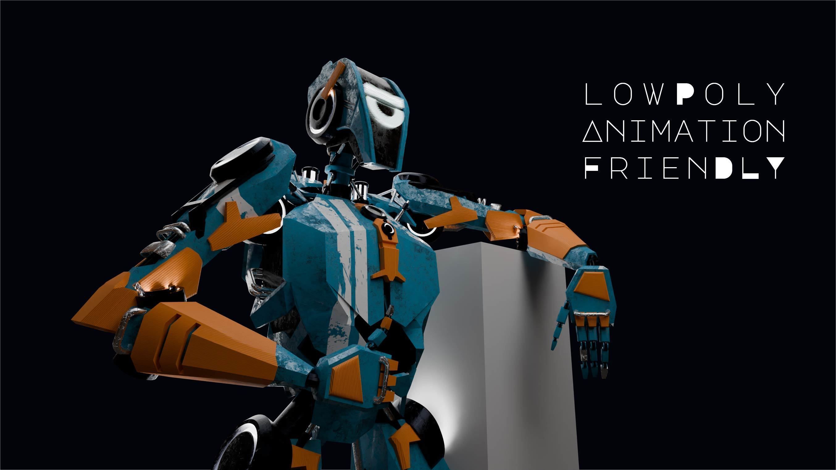 ROBOT CHARACTER  Low-poly 3D model_5