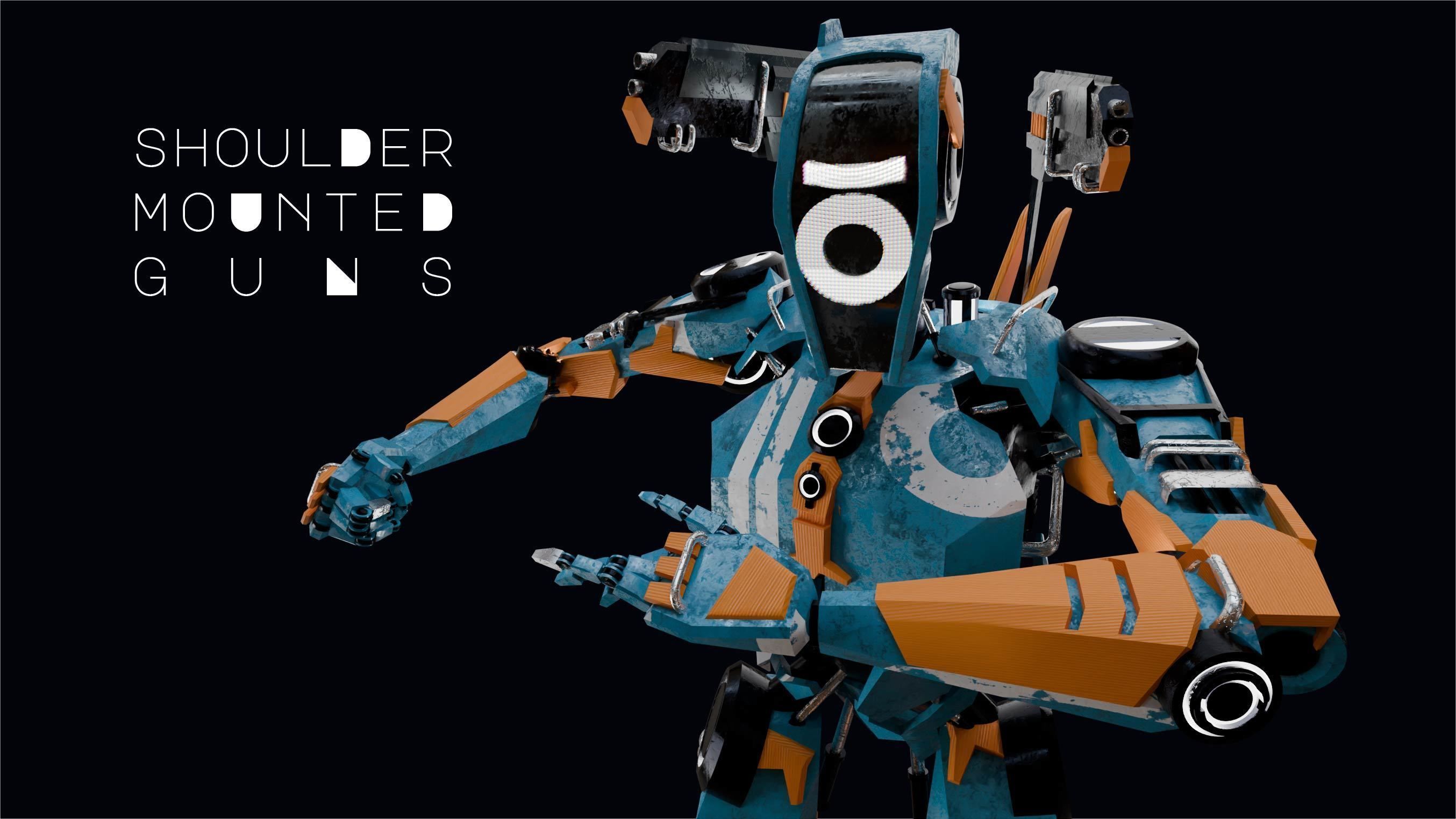 ROBOT CHARACTER  Low-poly 3D model_2