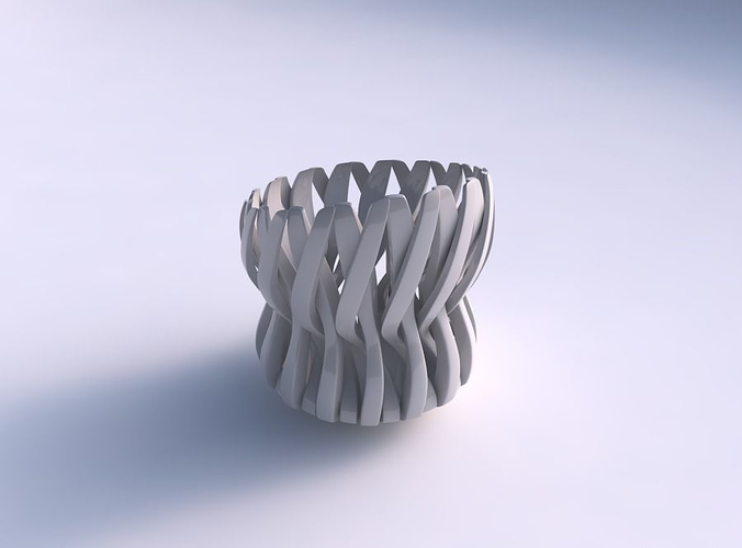 Bowl wide top with twisted sharp muscle structure long top