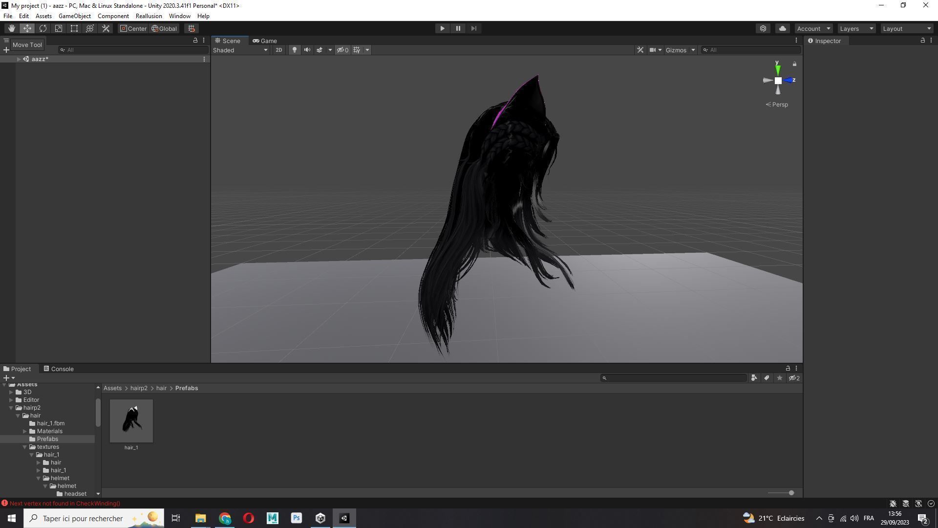 Female Colorable Hair With Accessorie Low-poly 3D model_17