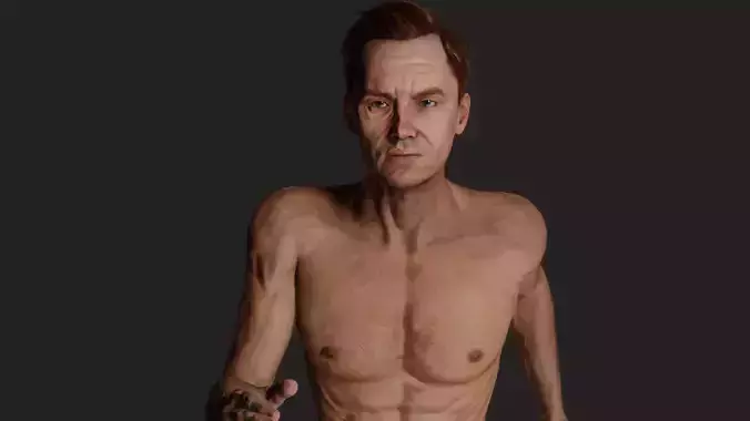 Realistic 3D Model of a Determined Runner