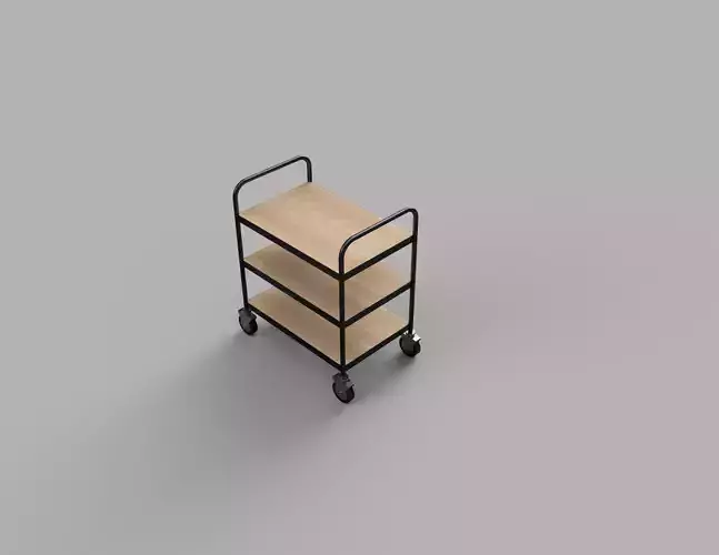 Free Trolley Wood and Stainless Steel
