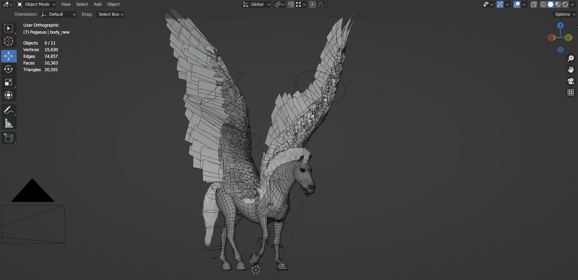 Pegasus 3D model_10