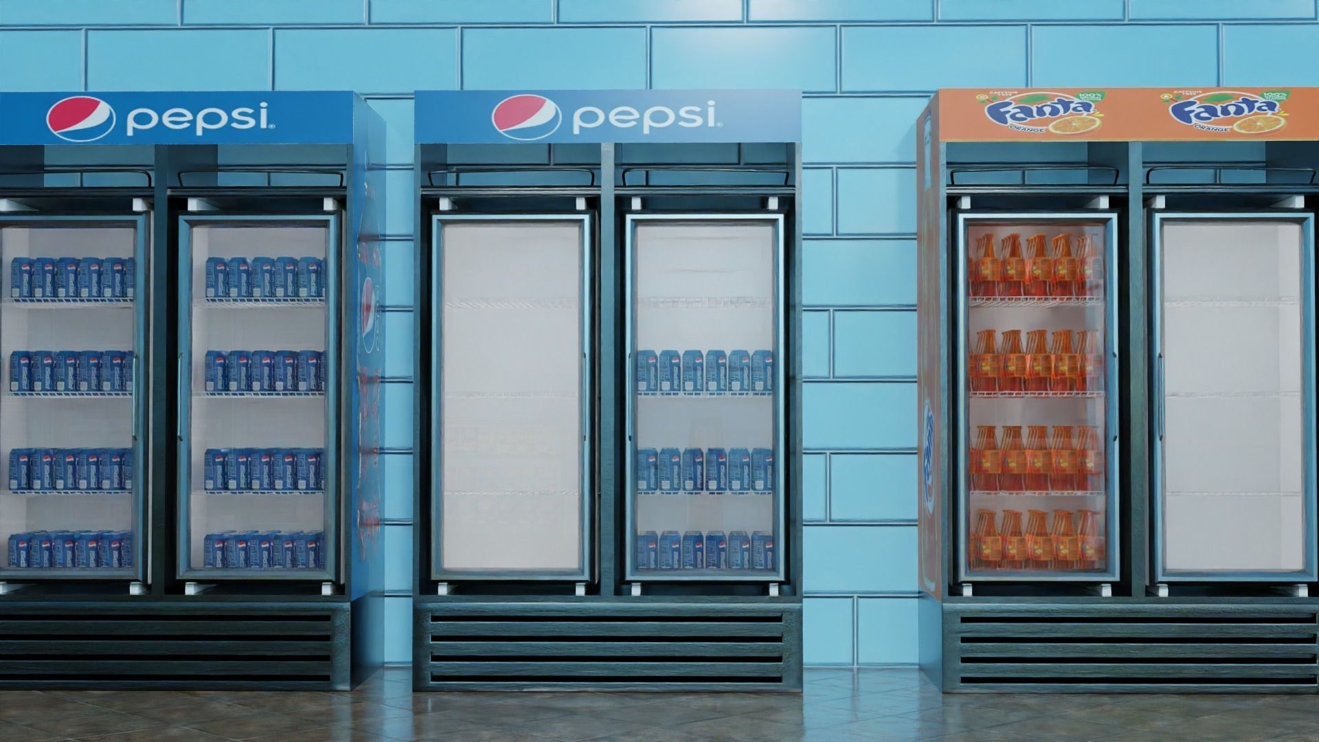 Convenience Store both Interior  and Exterior 3D model_5