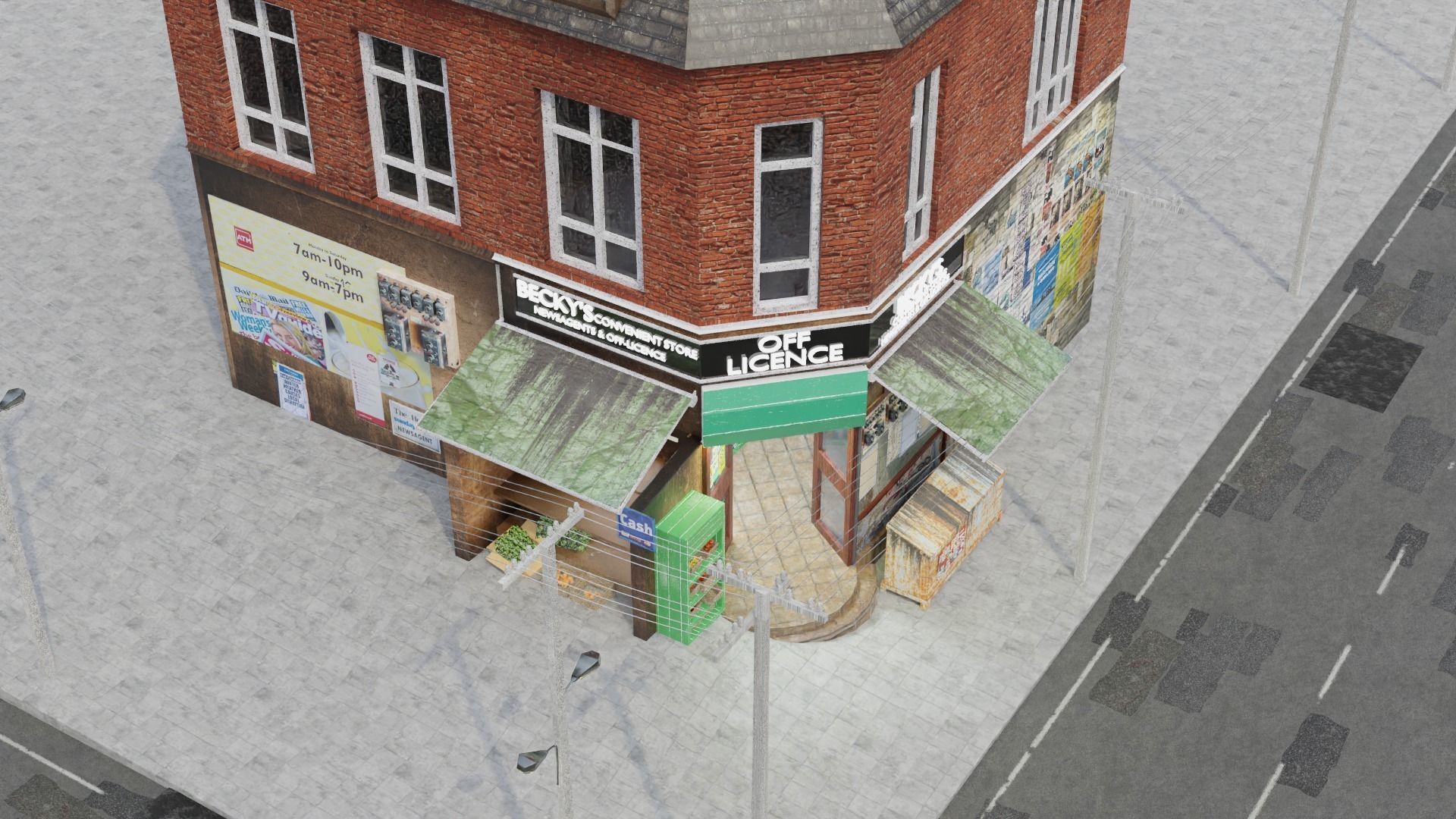 Convenience Store both Interior  and Exterior 3D model_12