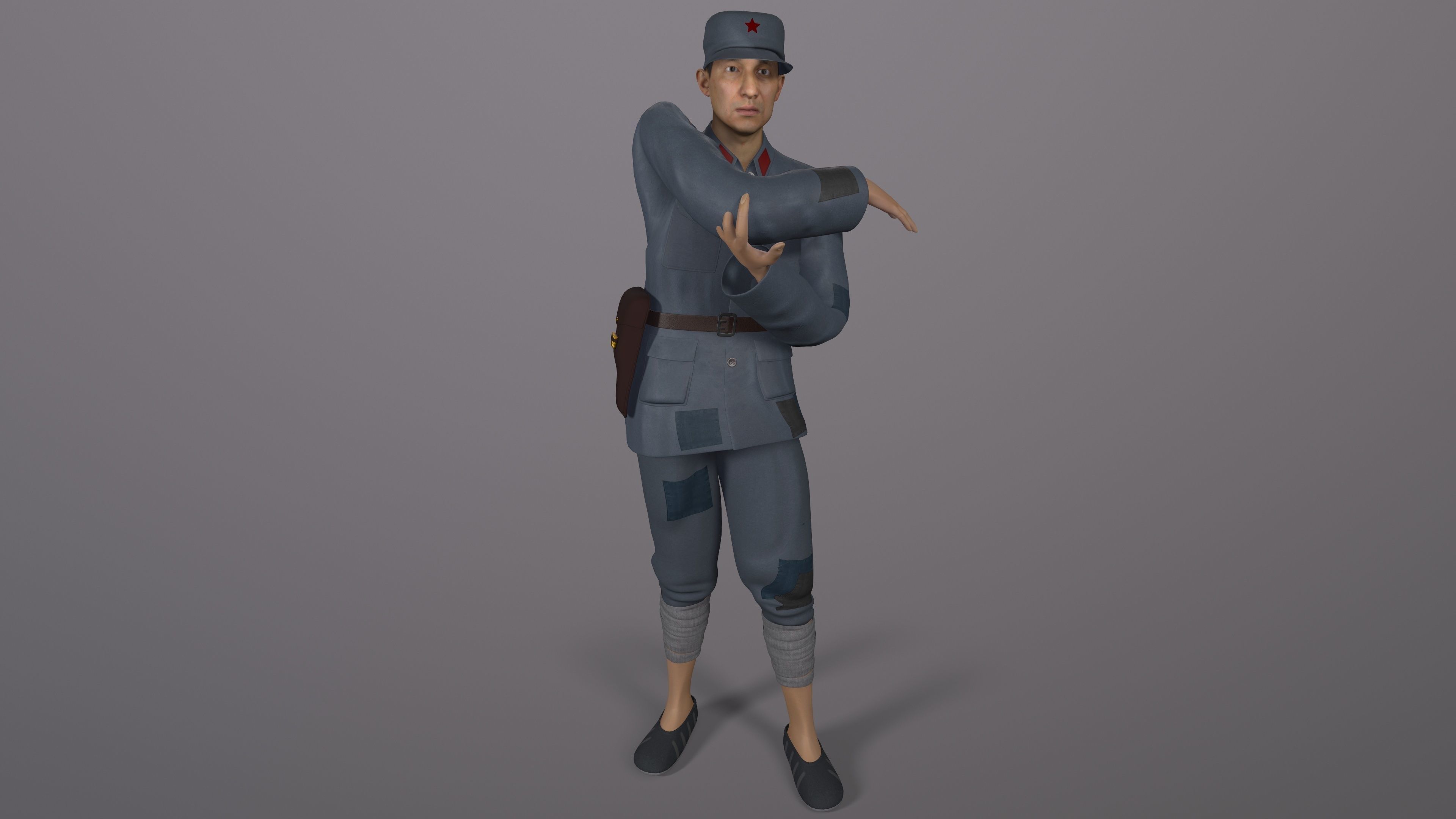 Chinese avatar Low-poly 3D model_5