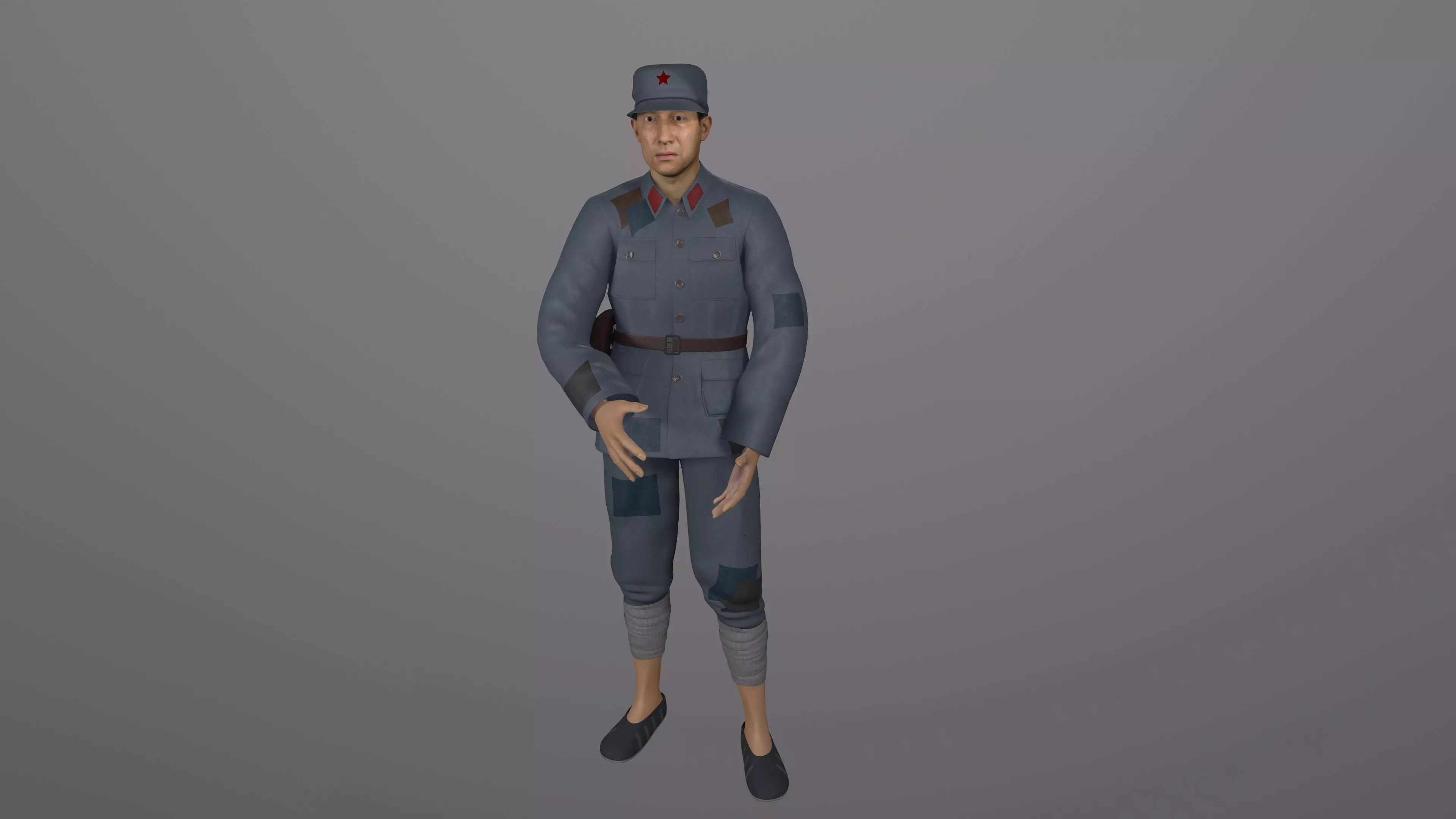 Chinese avatar Low-poly 3D model_0
