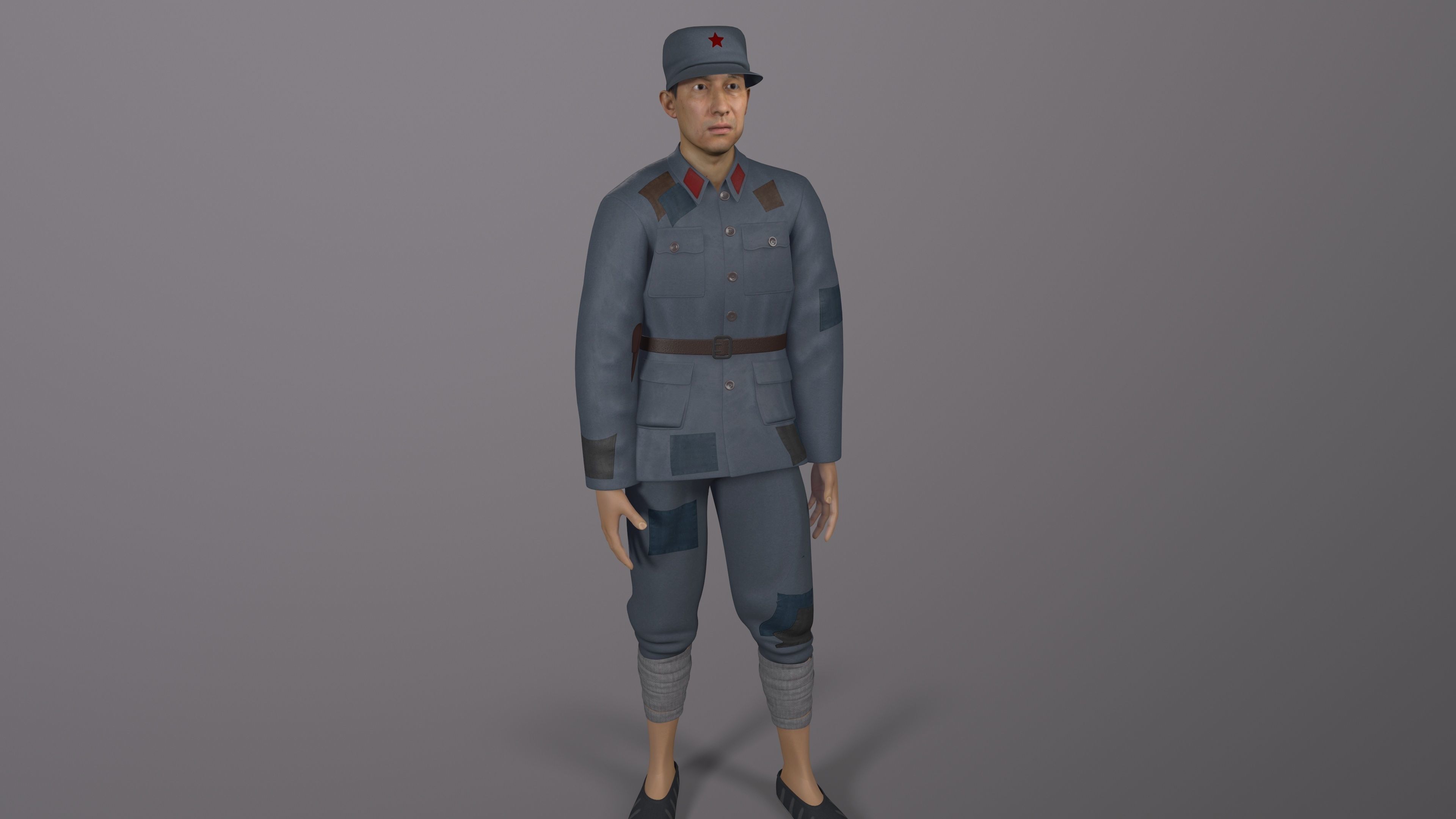 Chinese avatar Low-poly 3D model_1