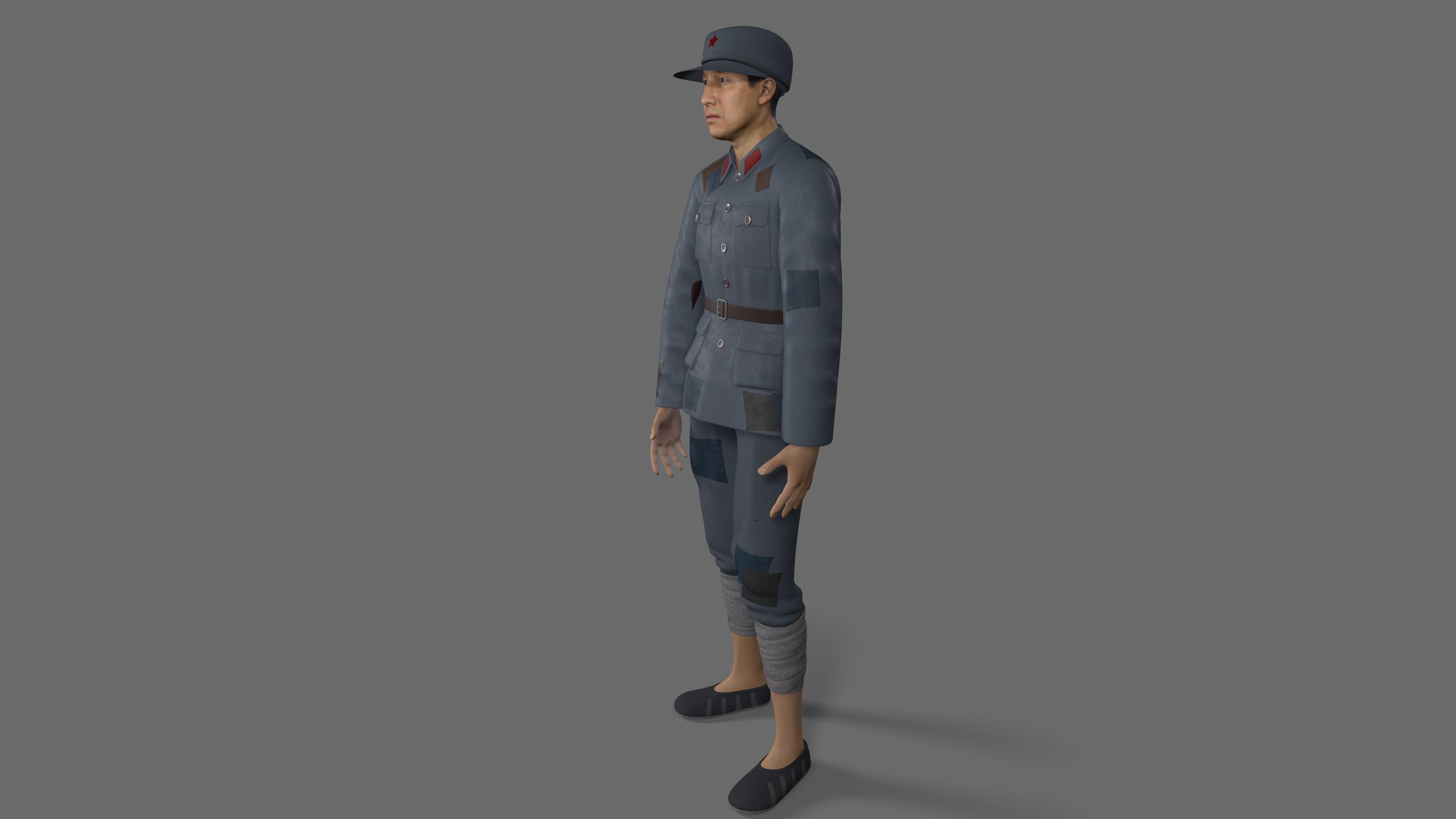 Chinese avatar Low-poly 3D model_6