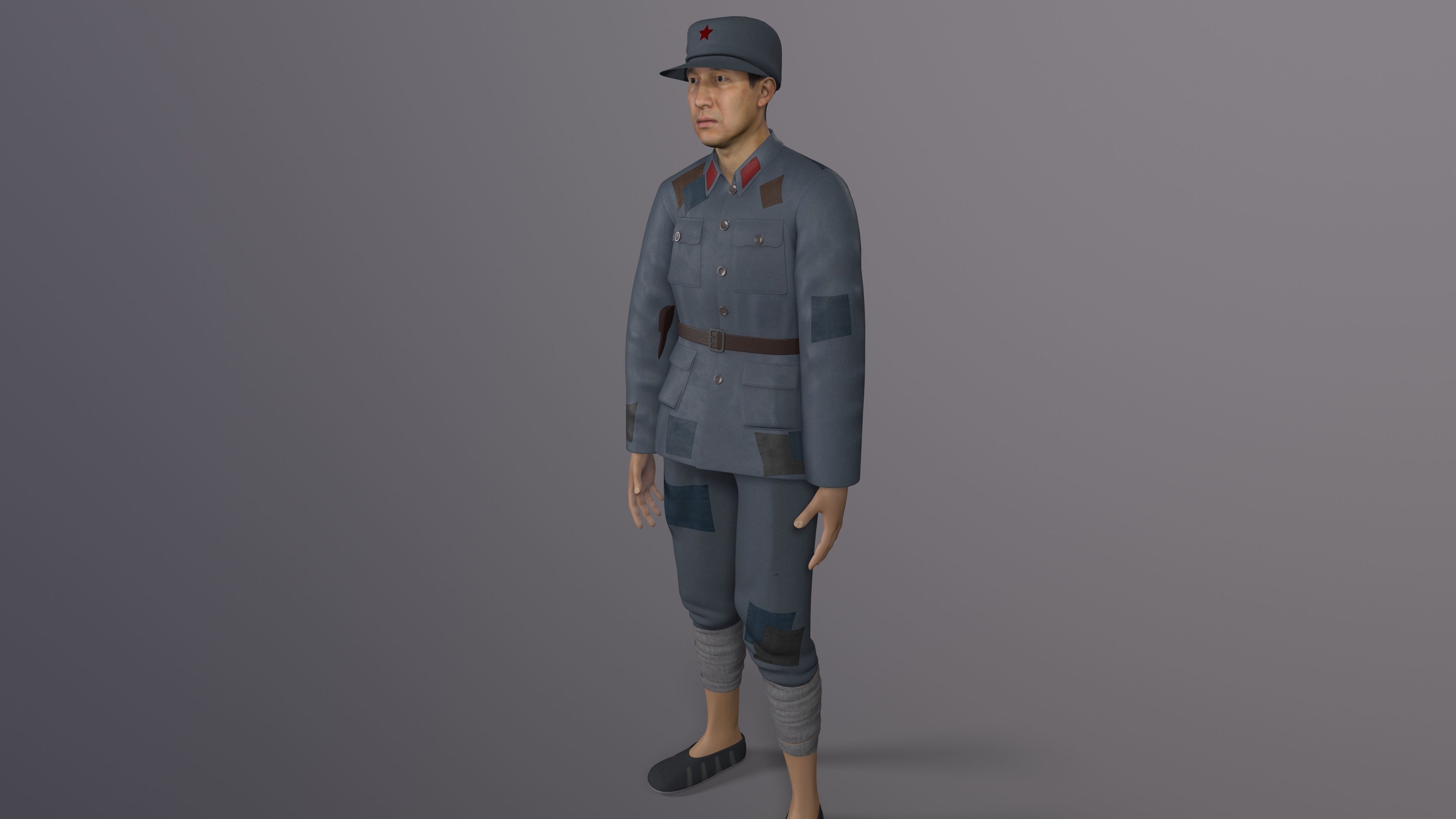 Chinese avatar Low-poly 3D model_2