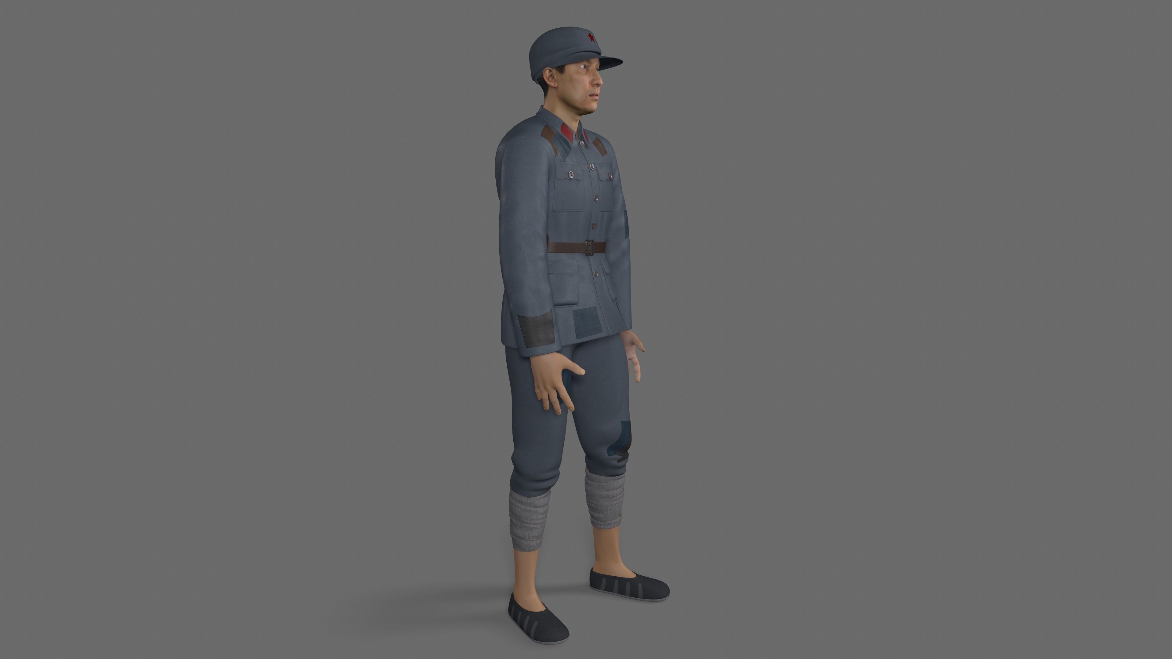 Chinese avatar Low-poly 3D model_3