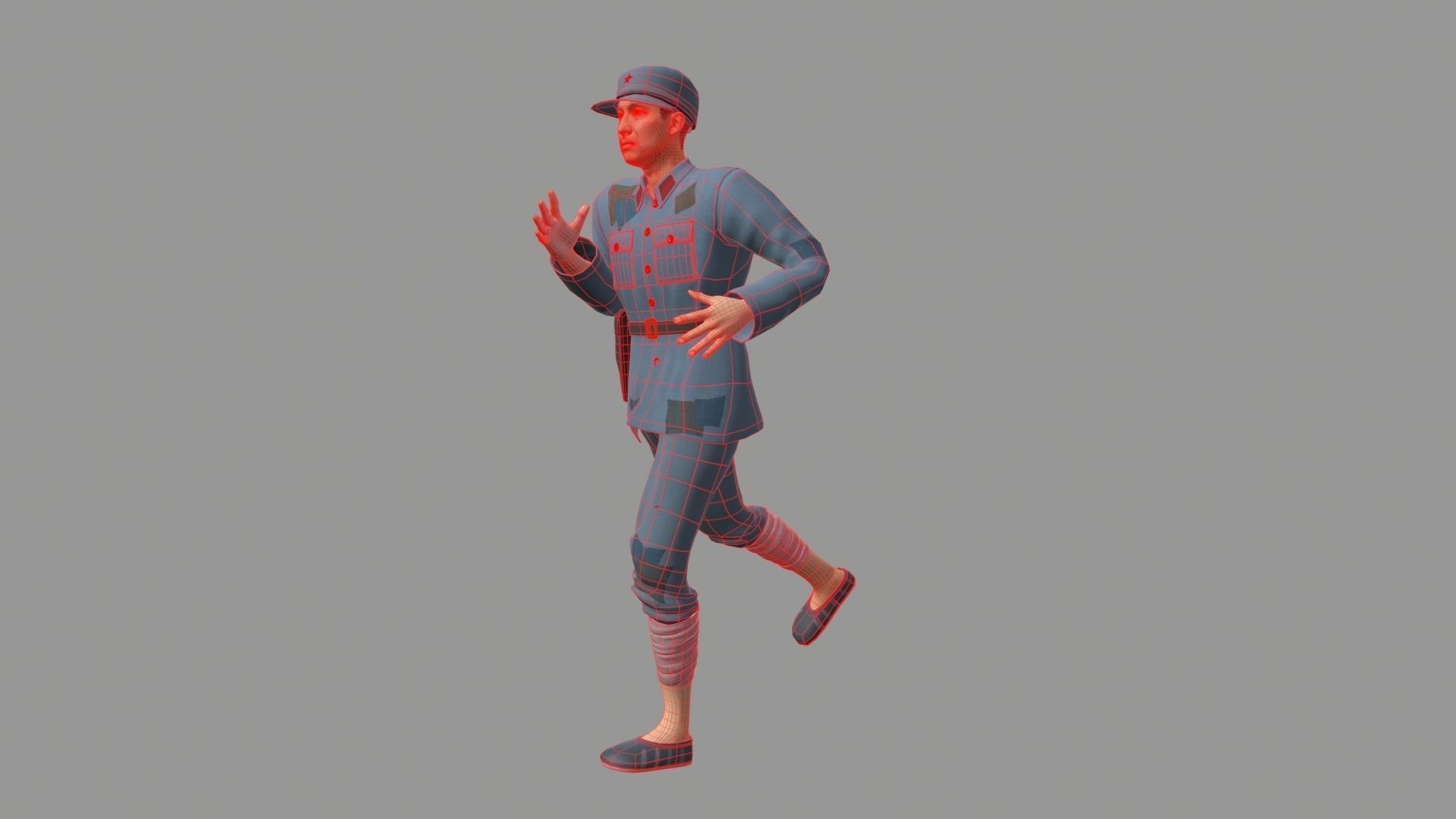 Chinese avatar Low-poly 3D model_7