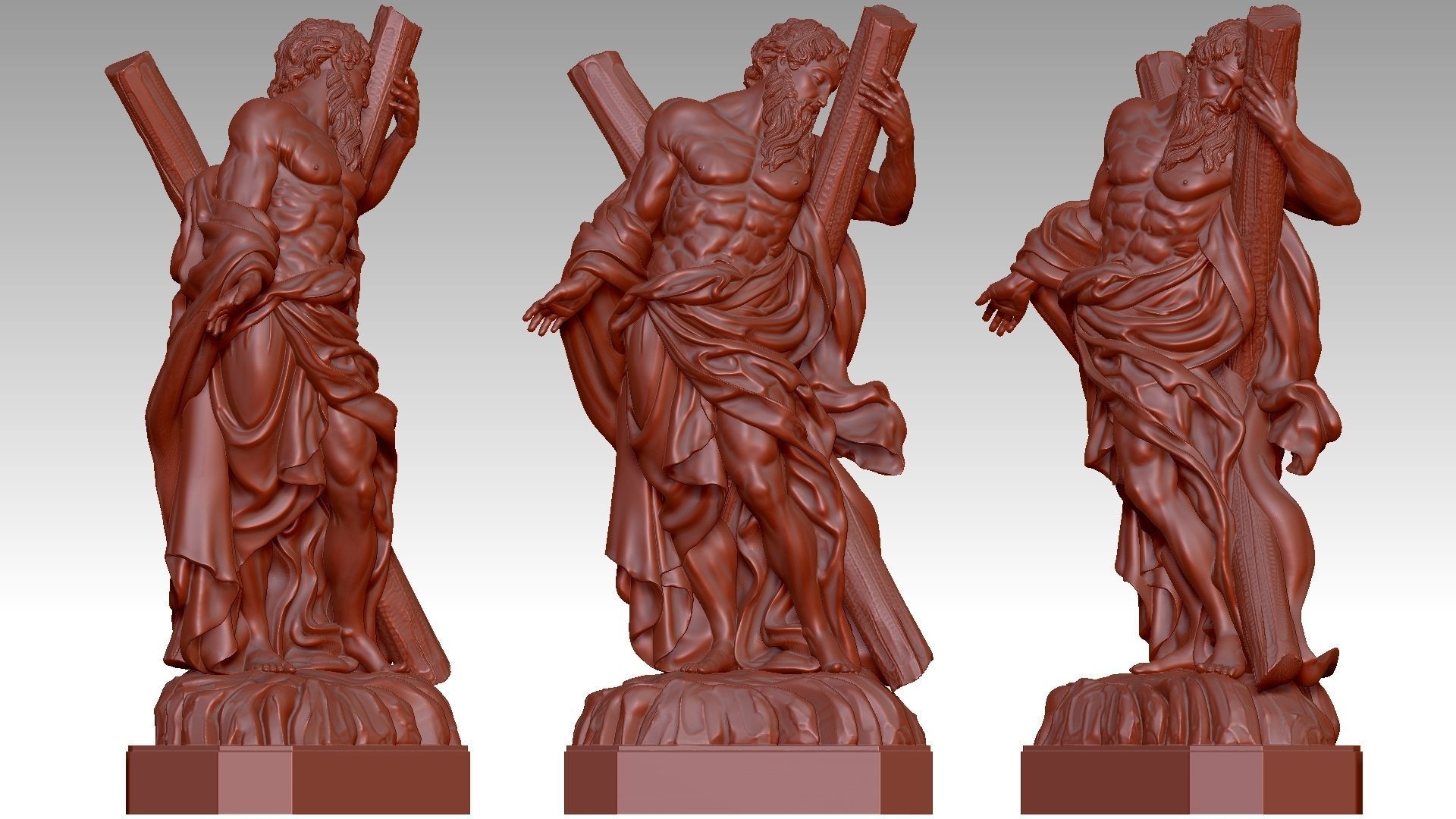 Saint Andrew 3D print model_2