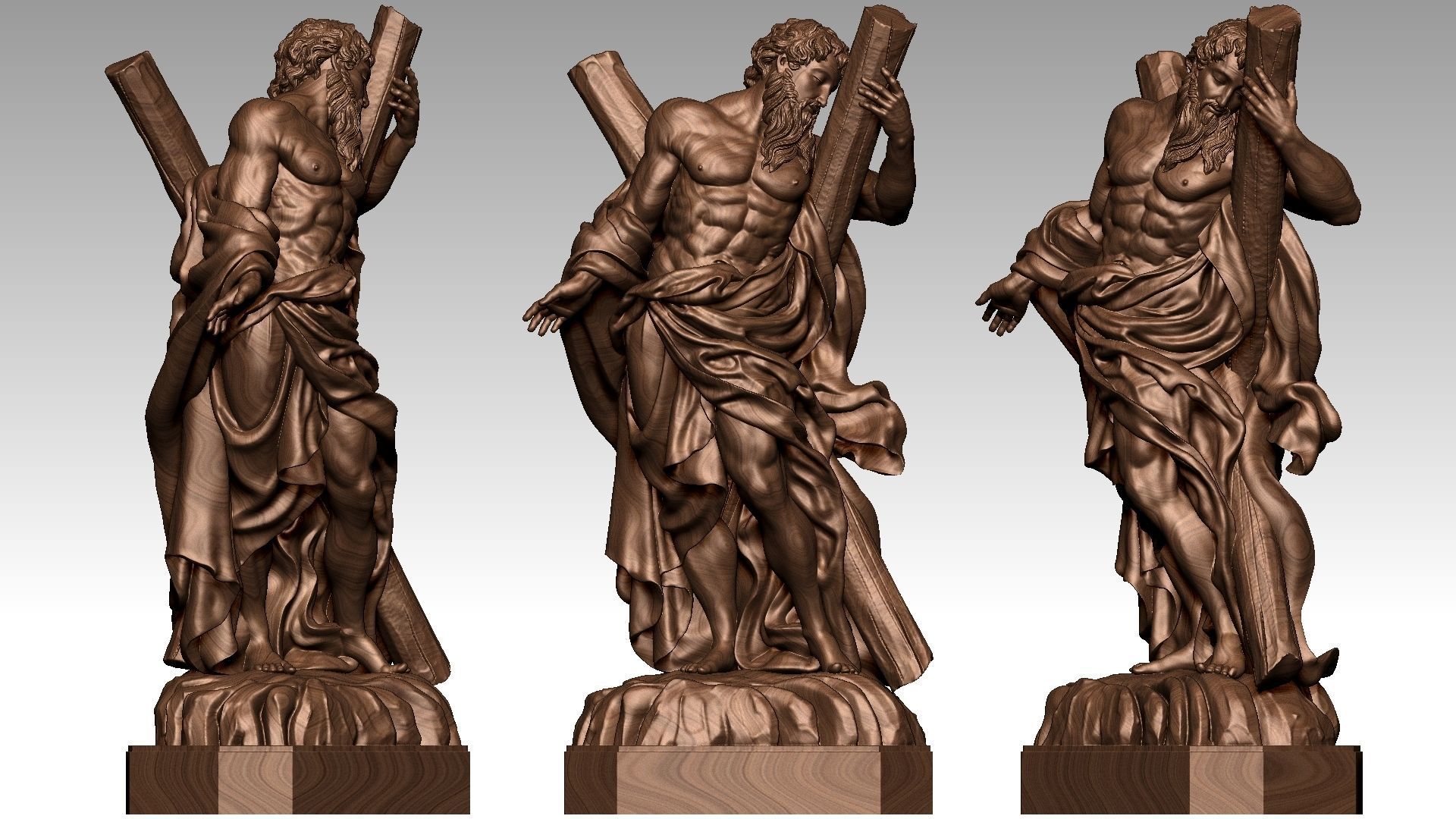 Saint Andrew 3D print model_11