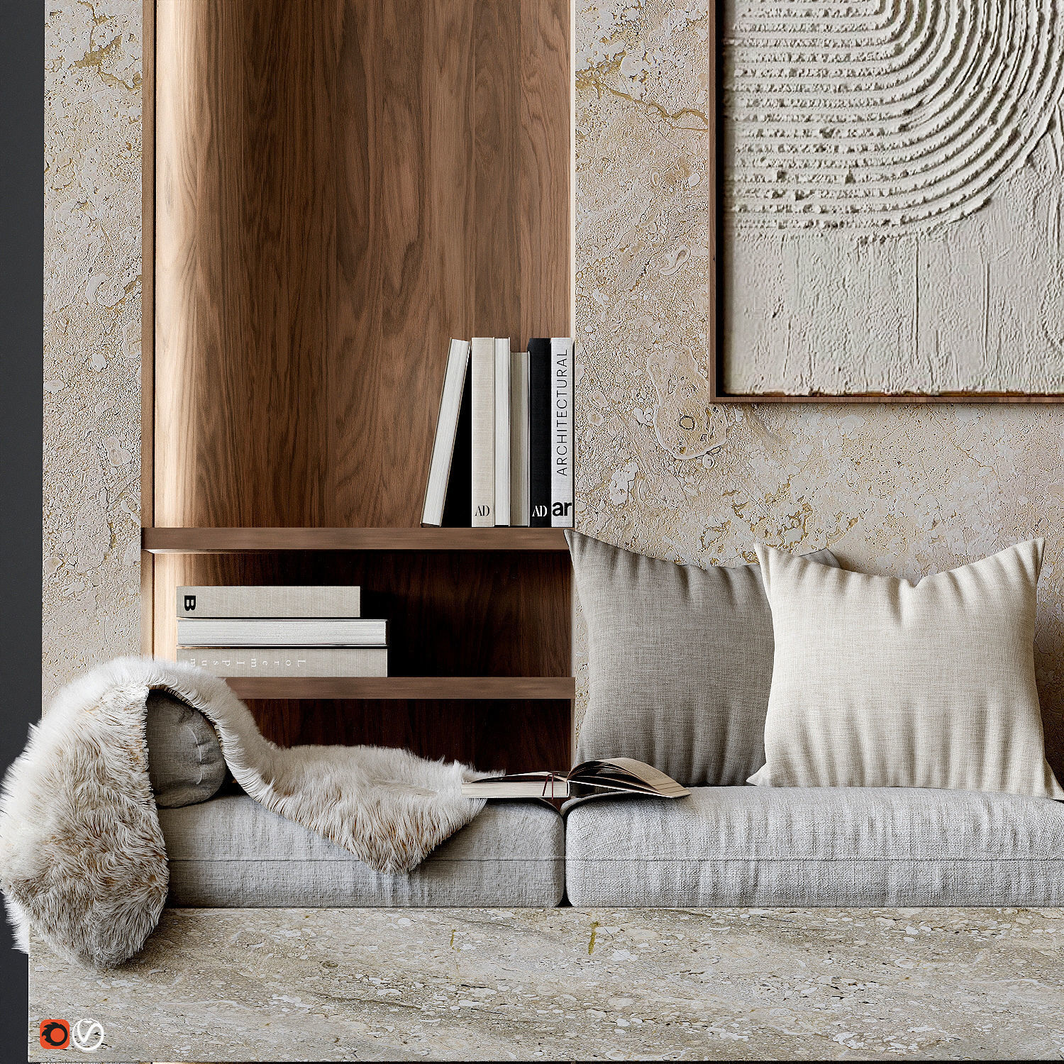 Fireplace 3D model_3