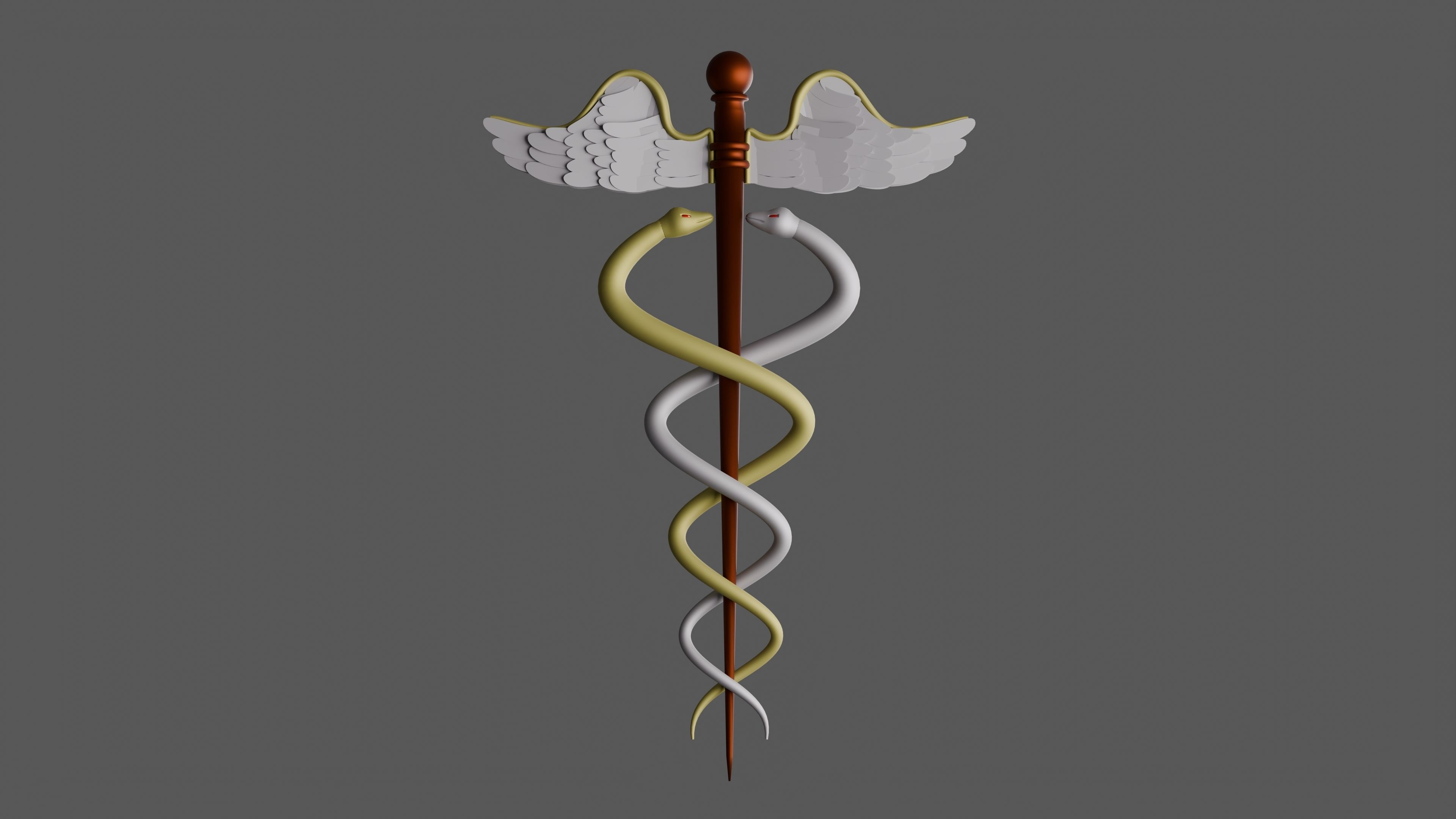 Staff of Hermes Caduceus 3D print model_2