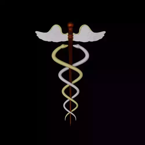 Staff of Hermes Caduceus 3D print model