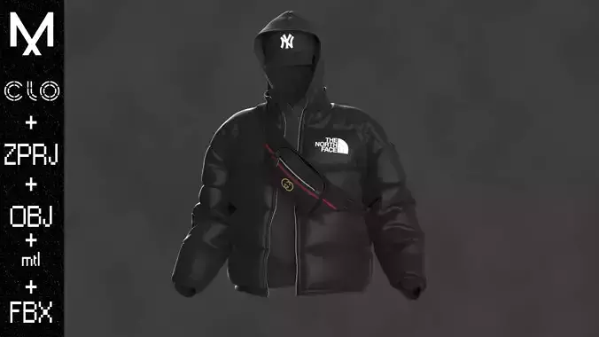 SWAG FIT MALE Marvelous designer Clo3d OBJ mtl FBX ZPRJ