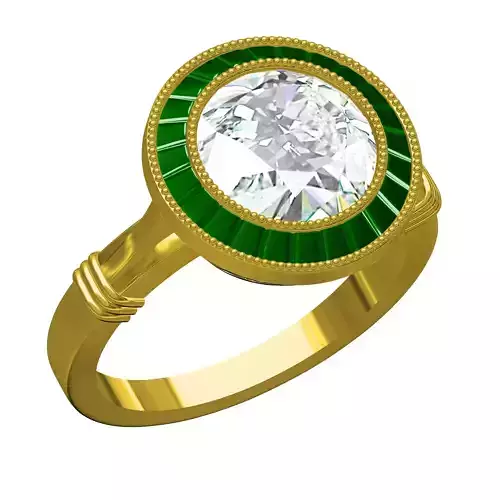 Big Round Diamond Filigree Engagement Ring