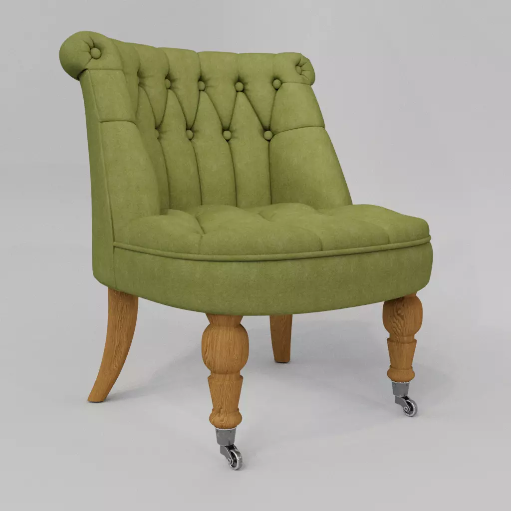 Furnished Chair 3D Model 3D model
