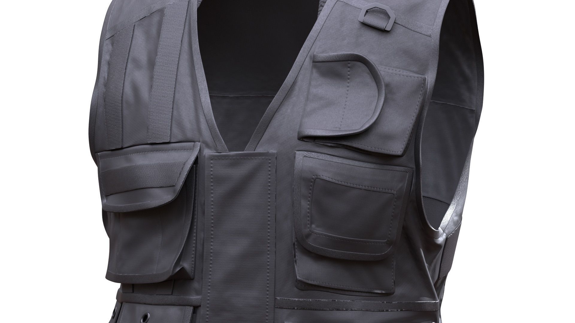 3D Vest Low-poly 3D model_11