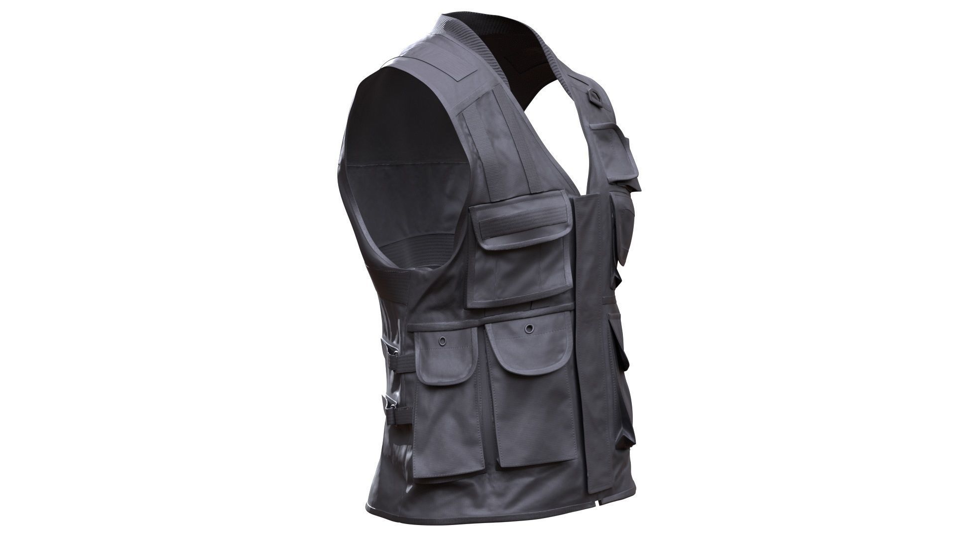 3D Vest Low-poly 3D model_5