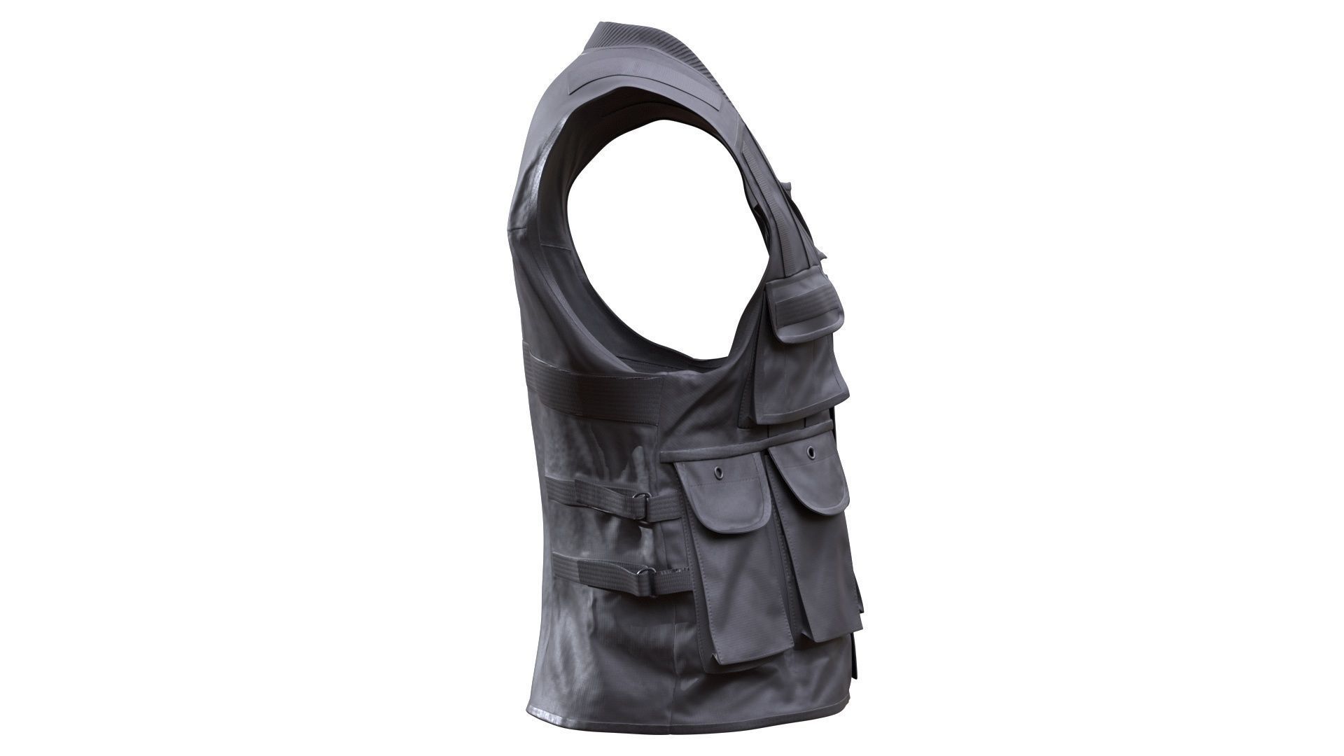 3D Vest Low-poly 3D model_6