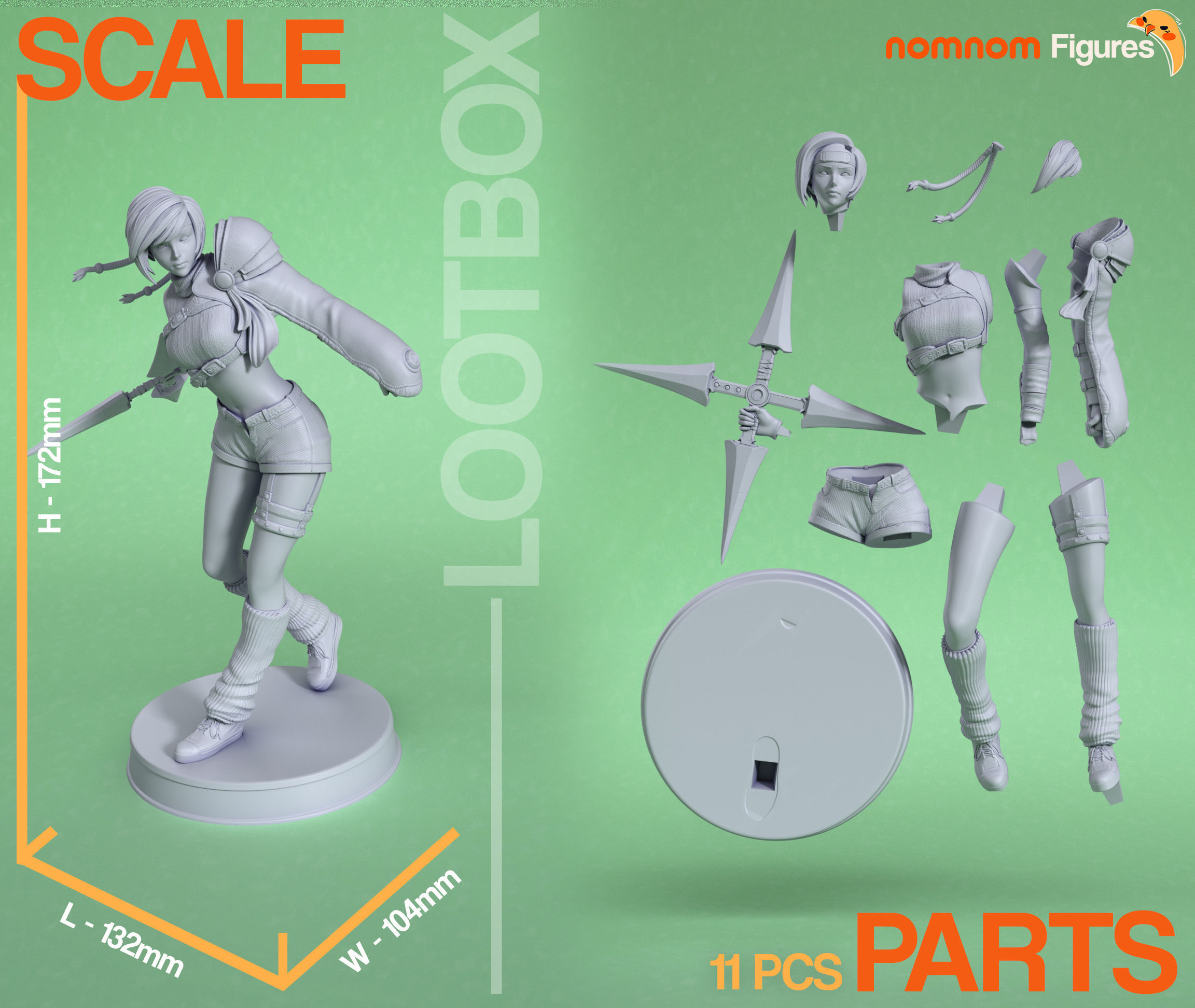 Yuffie - Final Fantasy 3D print model_1