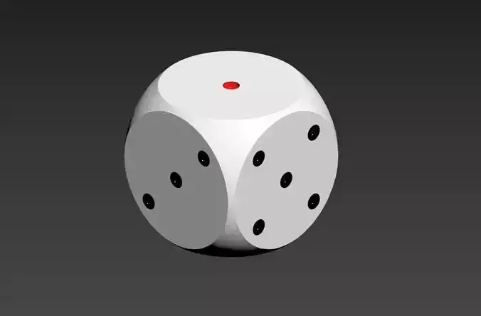 Dice printable drawing file 3D print model