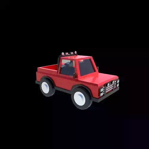 jeep car Low-poly 3D model