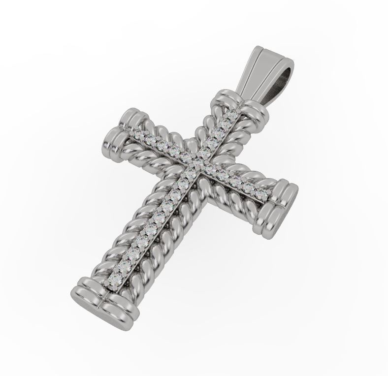 Mans cross 3D print model_4