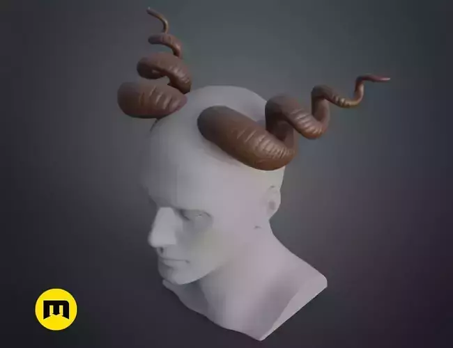 Helical horns 3D print model
