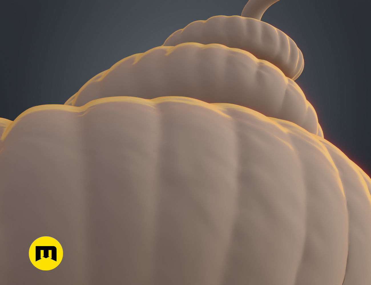 Helical horns 3D print model_8