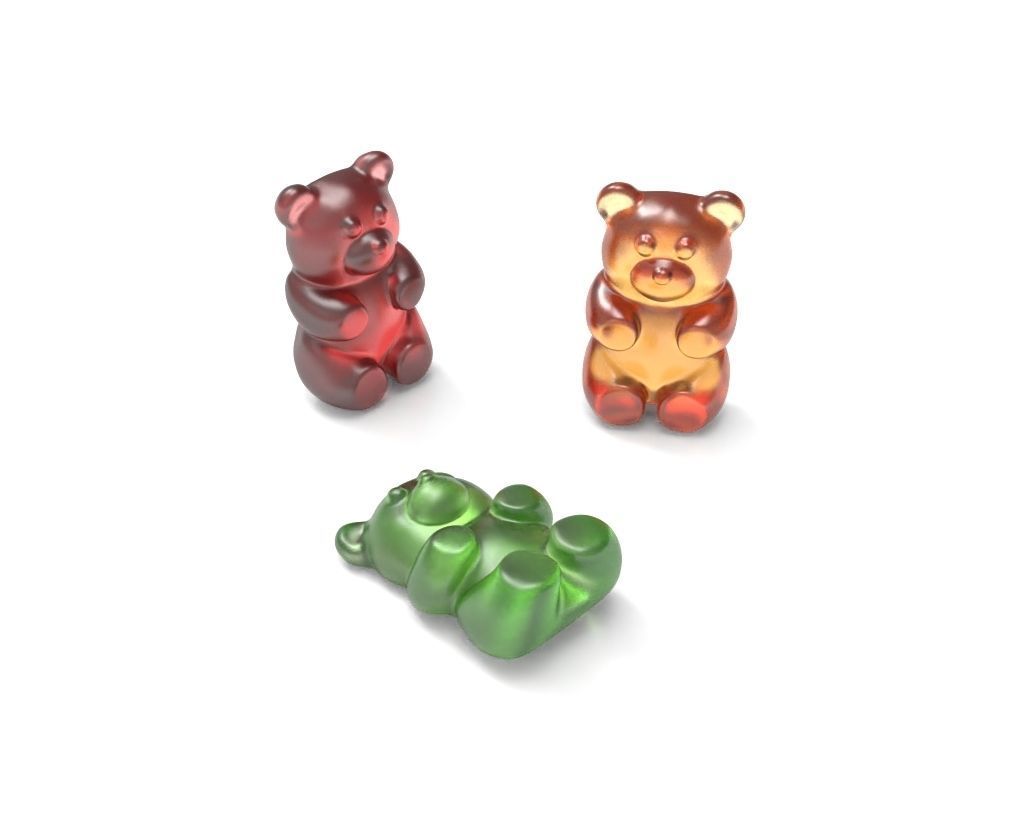 Gummy bear 3D print model_1