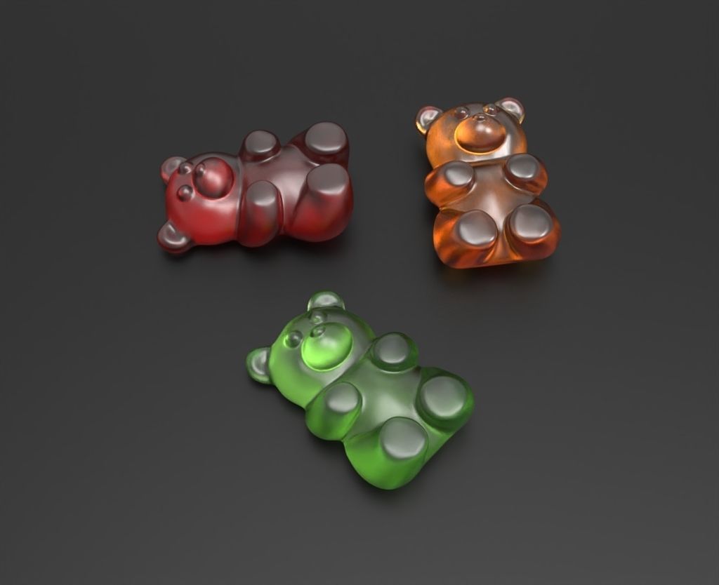 Gummy bear 3D print model_2