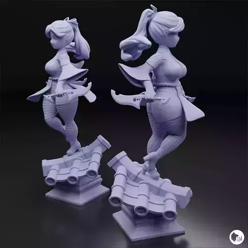 CUTE ANIME GIRL  FIGURINE 3D PRINT MODEL
