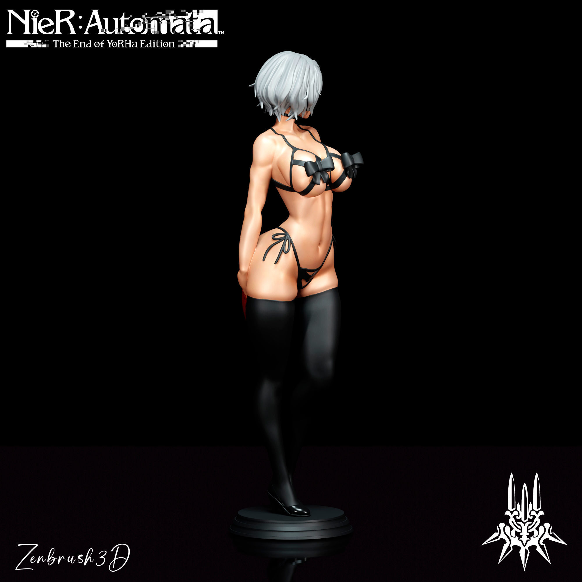 2B - Nier Automata - NFSW Valentines Day 3D PRINTABLE MODEL STL 3D print model_2