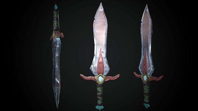 Stylized Sword Free low-poly 3D model