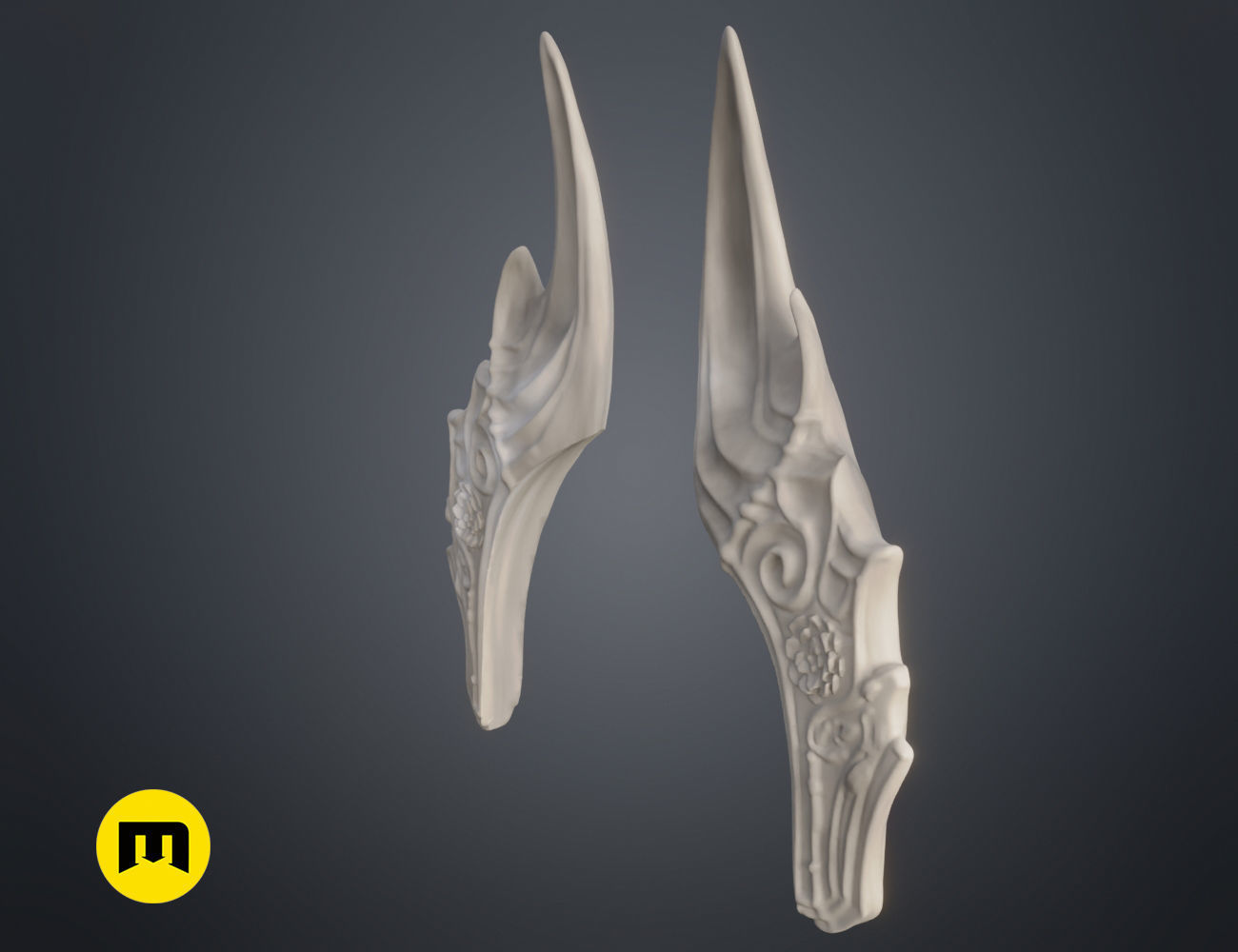 Fairy horns 3D print model_3