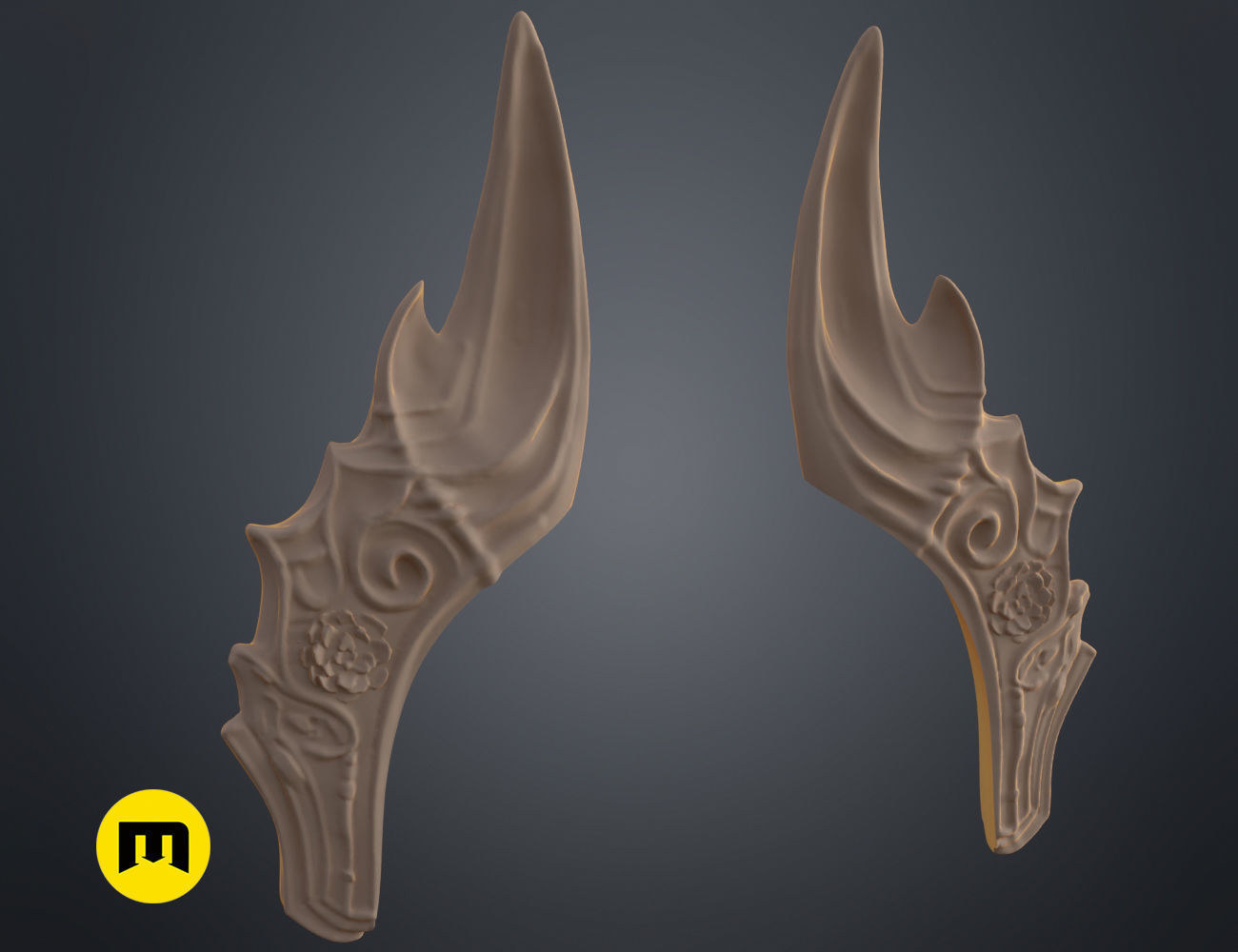 Fairy horns 3D print model_7