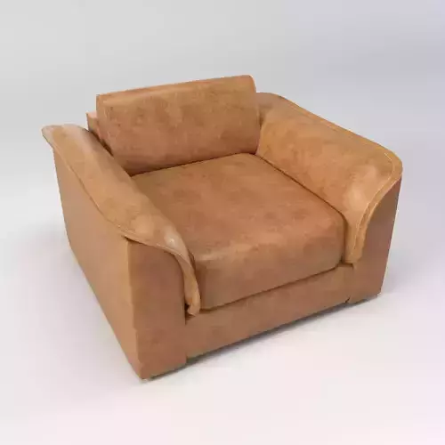 Brown leather sofa