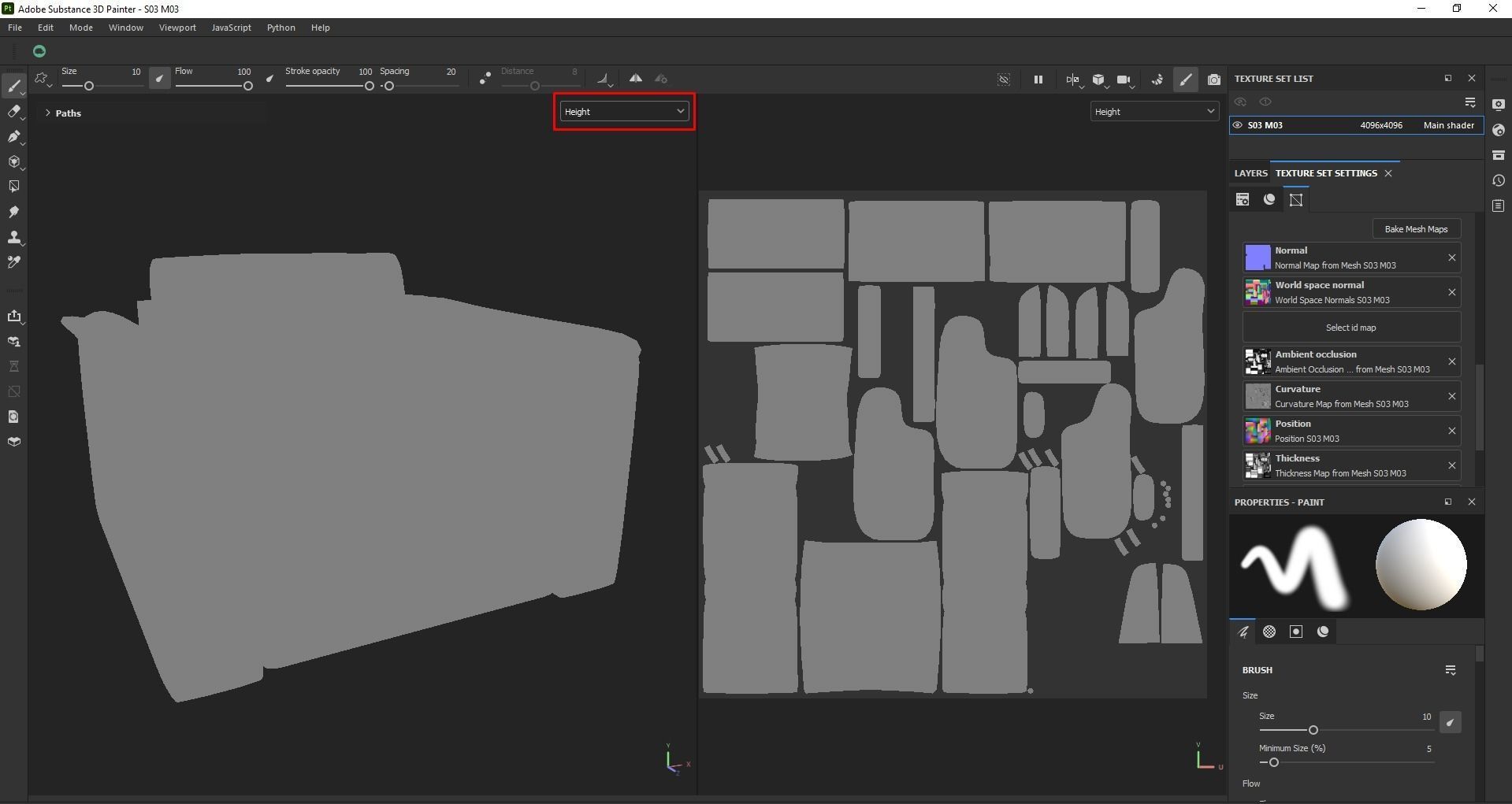 Brown leather sofa Low-poly 3D model_17